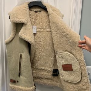 Coach Sheep Skin Moto Vest